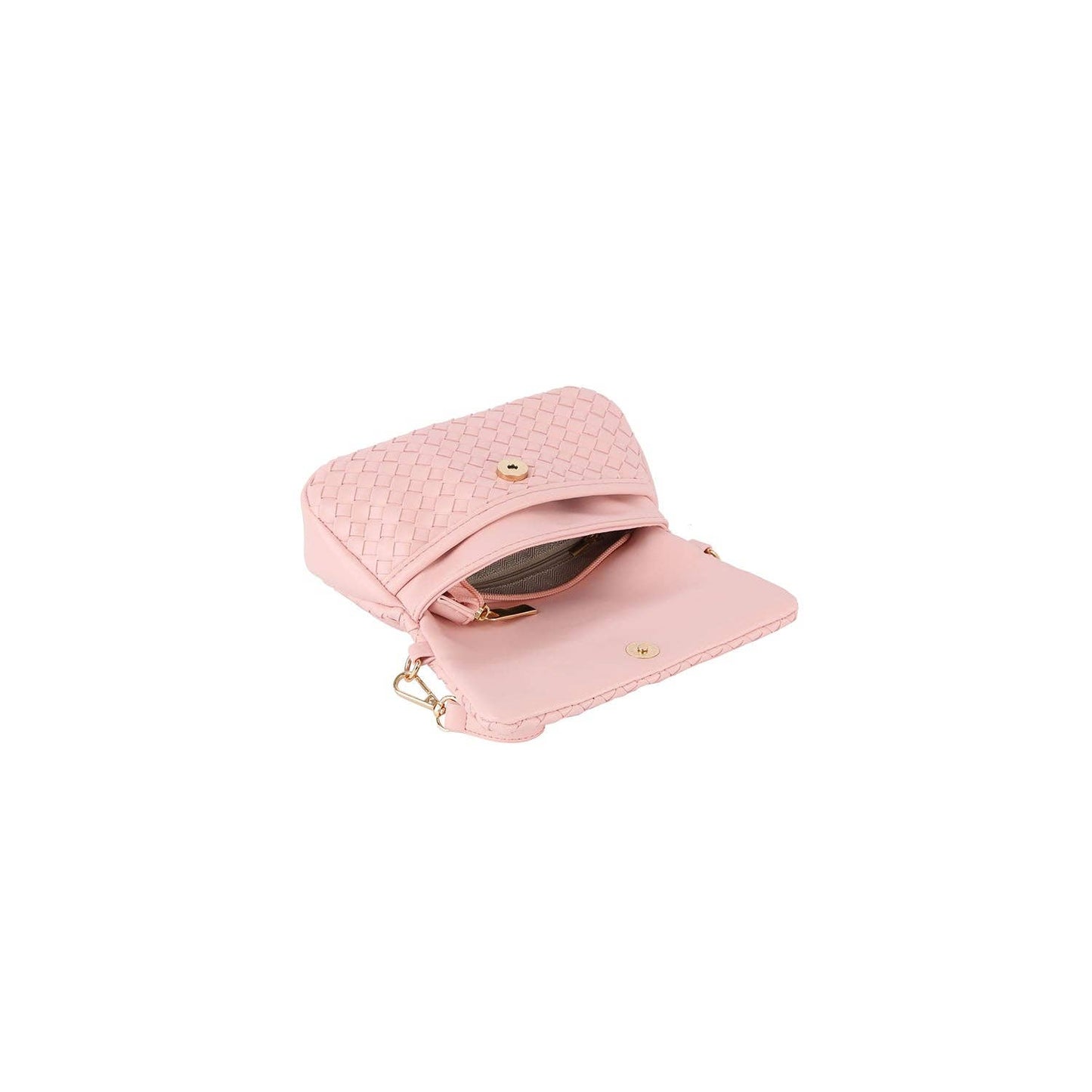 HR CORP - Ecostitch Weaved front flap crossbody