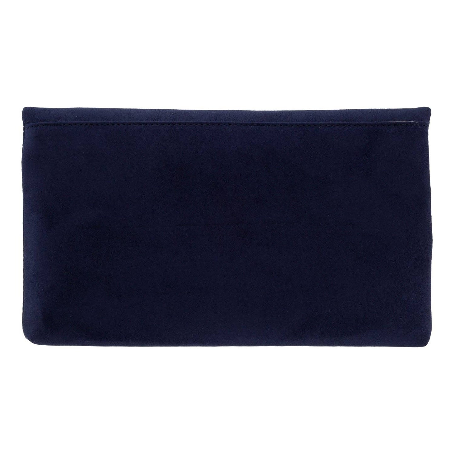 JNBFASHION.COM - Faux Micro Suede Foldover Clutch