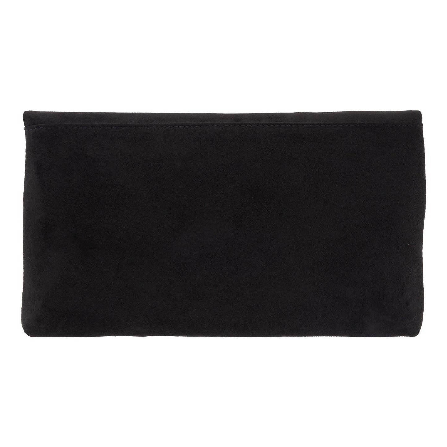 JNBFASHION.COM - Faux Micro Suede Foldover Clutch