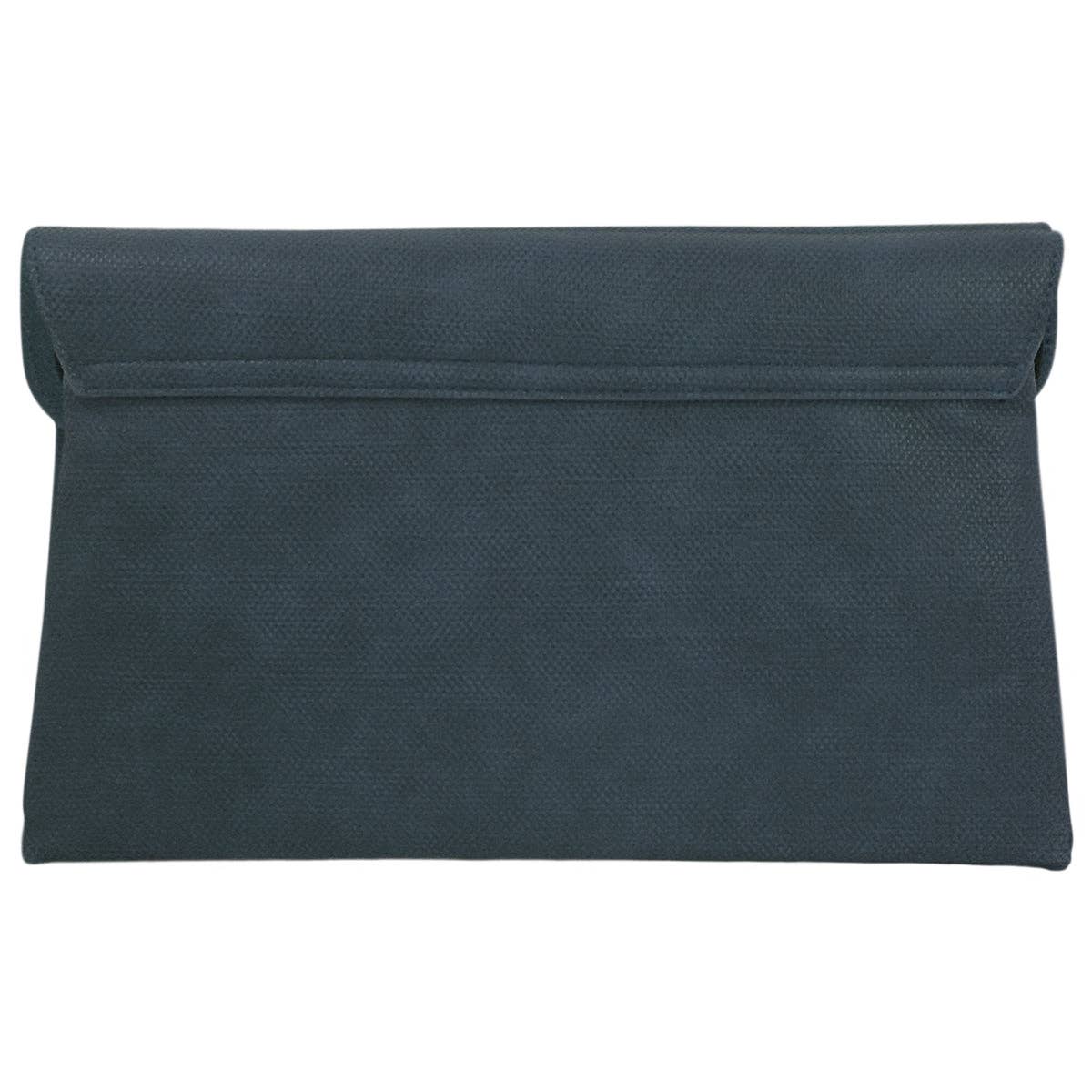 JNBFASHION.COM - Synthetic Leather Double Pocket Envelop Clutch