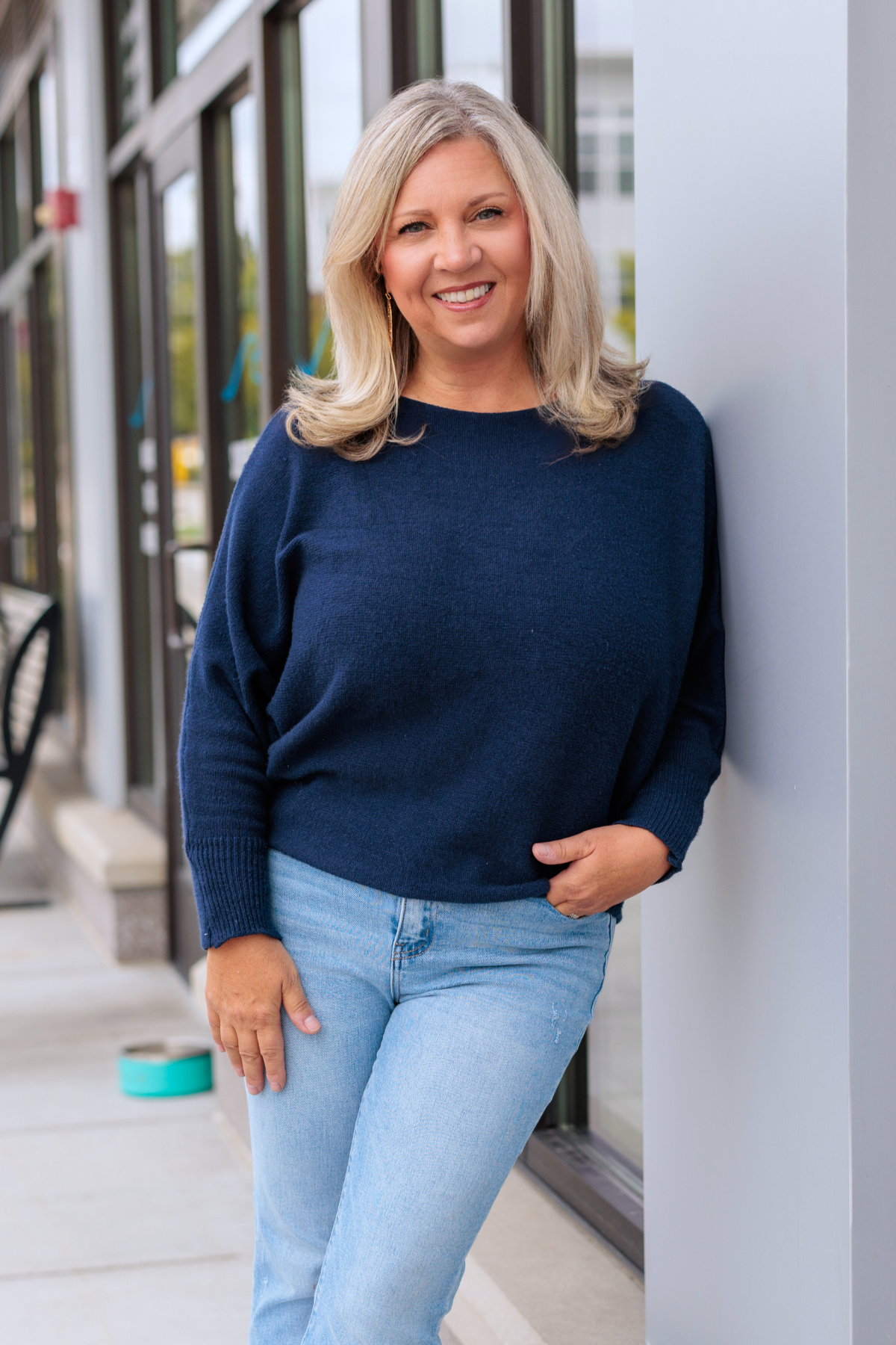 THE PERFECT CASHMERE BLEND SWEATER, Navy (IN STOCK!)