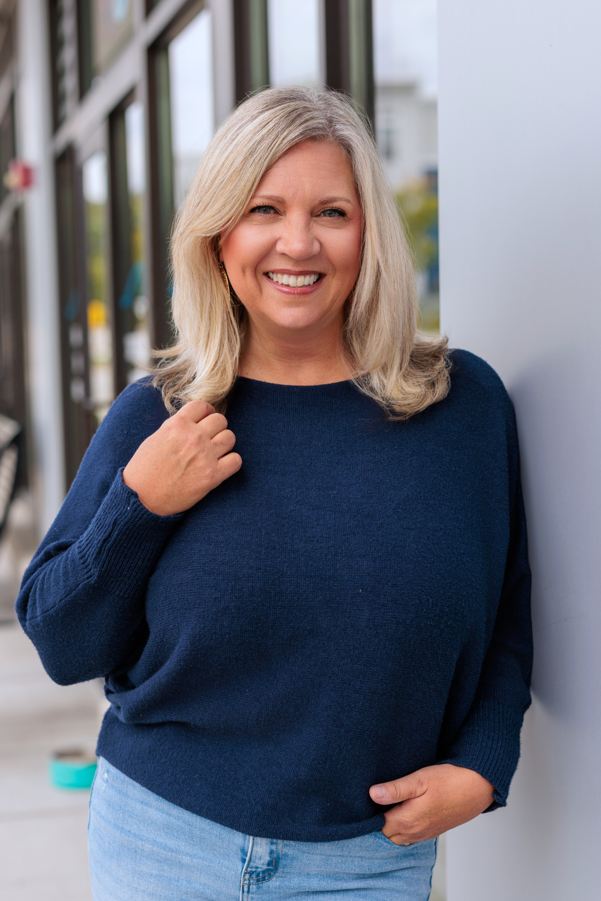 THE PERFECT CASHMERE BLEND SWEATER, Navy (IN STOCK!)