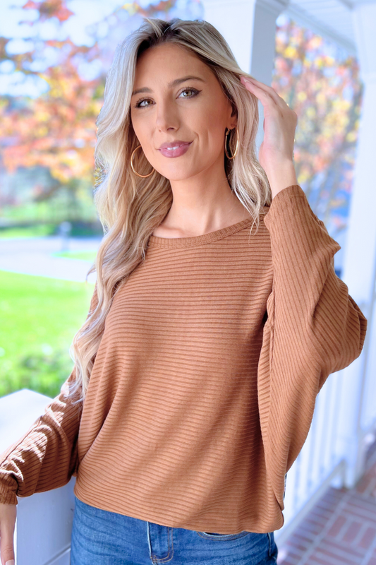 Kristen's New Favorite Dolman, Deep Camel (SHIPS IN 1-2 WEEKS)