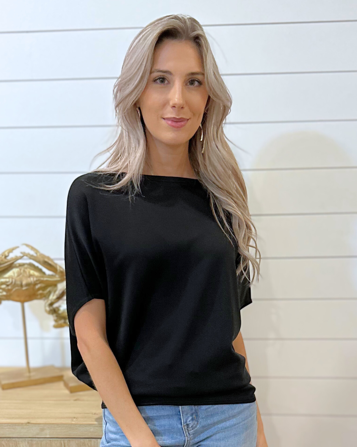 Short Sleeve Dolman, SCUBA, Black