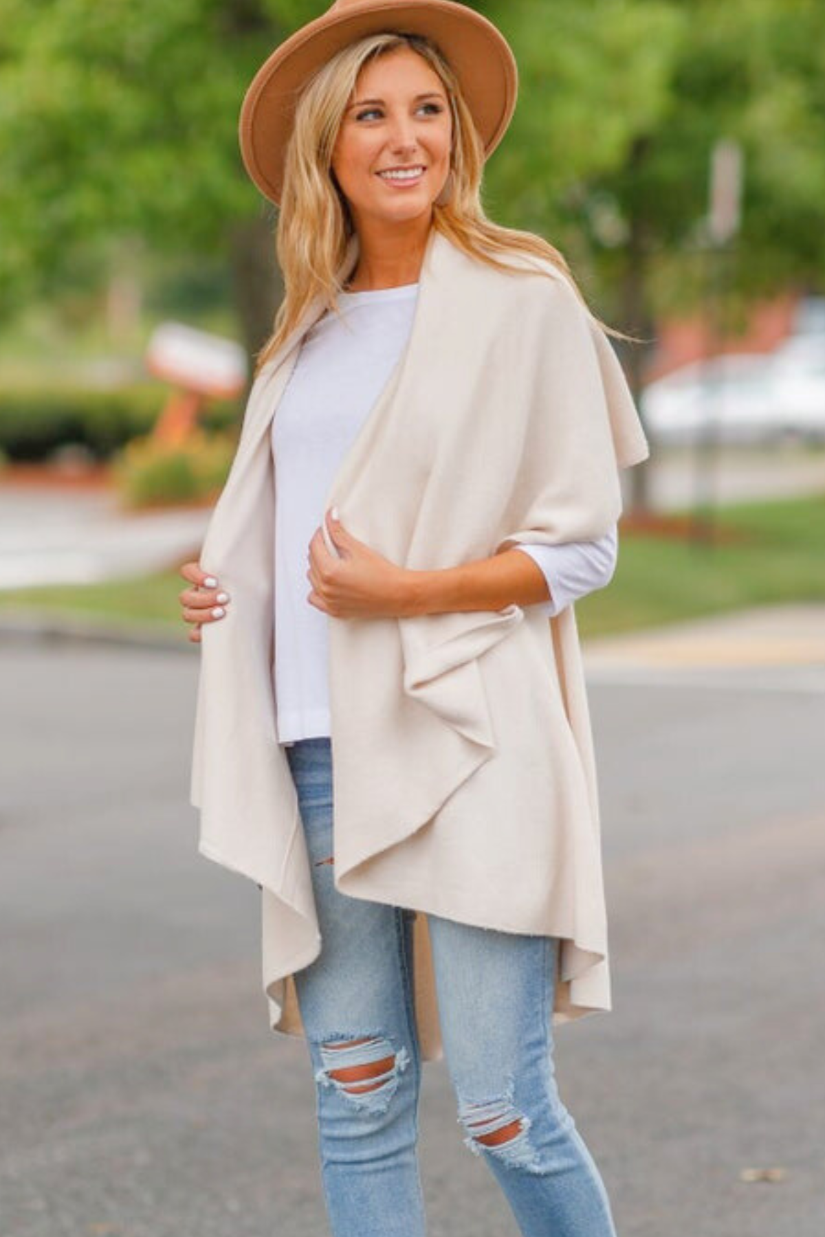 Can't Miss Me Wrap/Vest, Ivory (SHIPS IN 1-2 WEEKS)