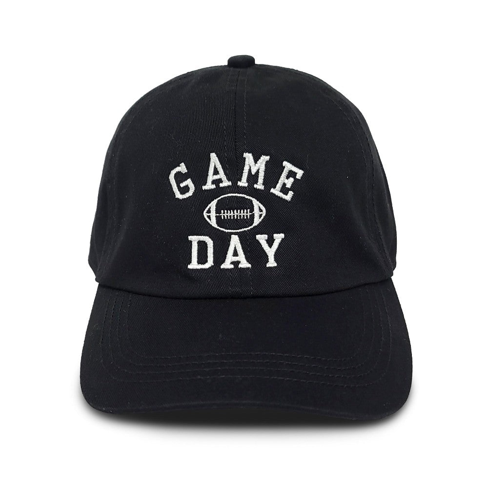 Gameday Baseball Hat, Black (SHIPS IN 1 WEEK)