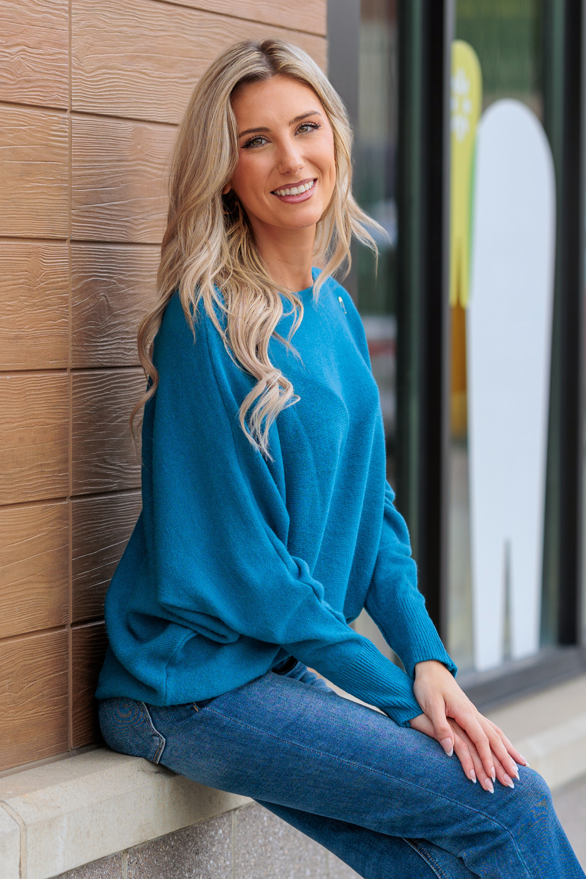 THE PERFECT CASHMERE BLEND SWEATER, Duck Blue (SHIPS IN 1 WEEK)