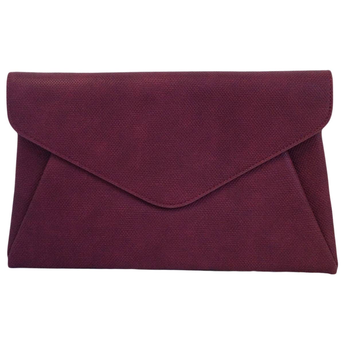 JNBFASHION.COM - Synthetic Leather Double Pocket Envelop Clutch