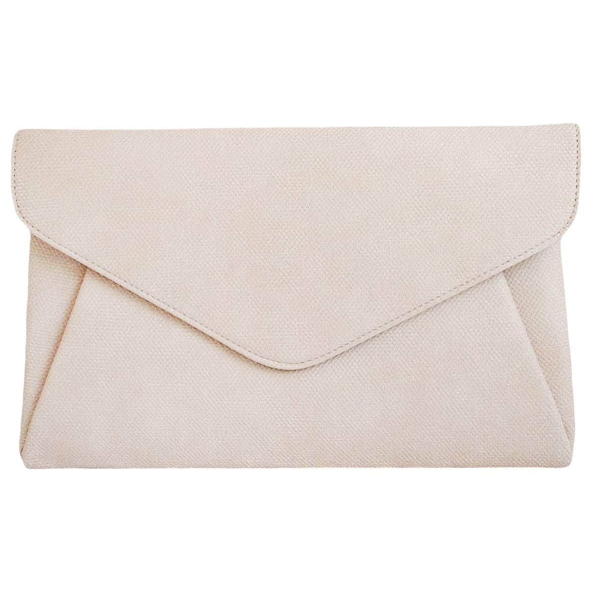 JNBFASHION.COM - Synthetic Leather Double Pocket Envelop Clutch