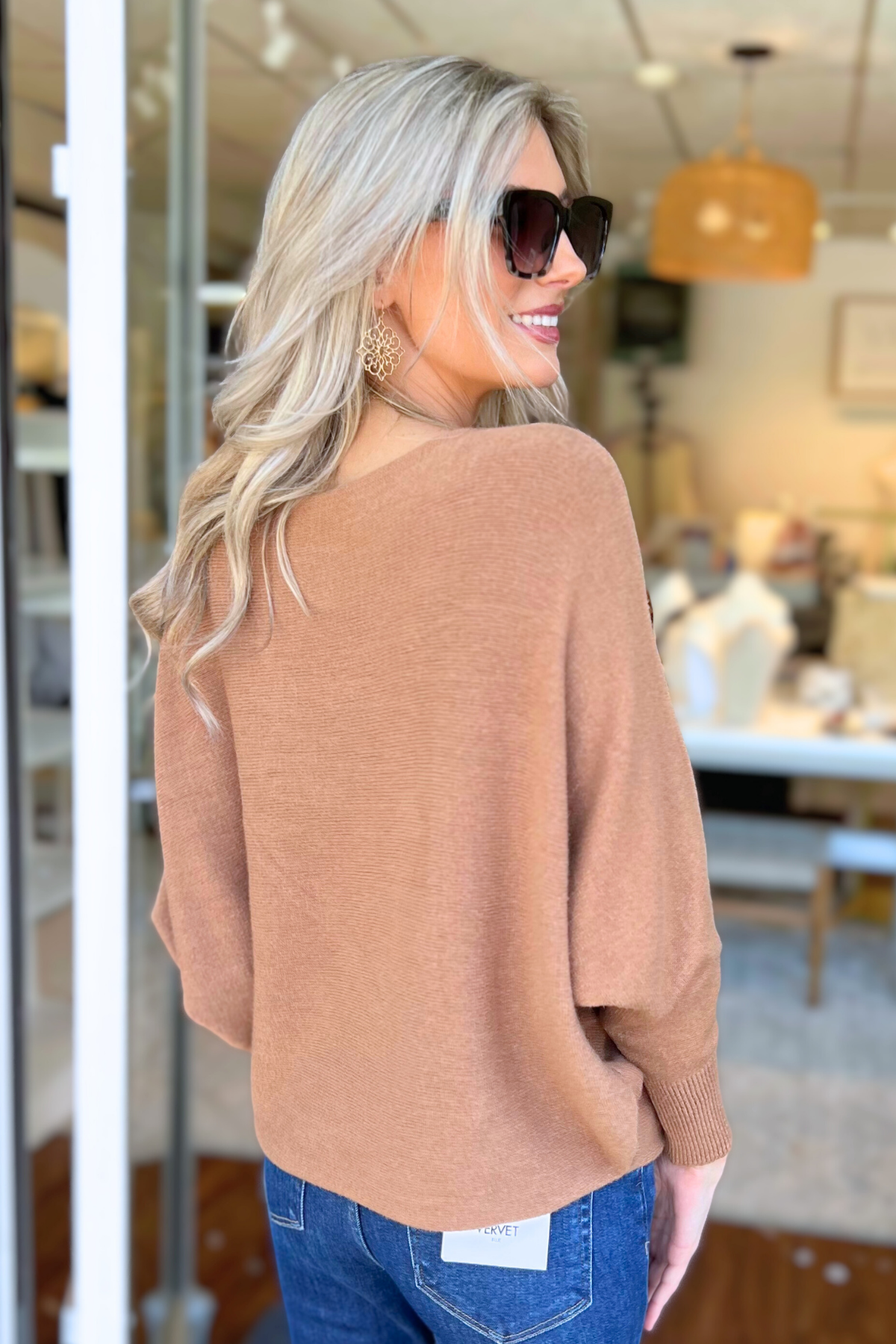THE PERFECT CASHMERE BLEND SWEATER, Brown/Camel (IN STOCK!)