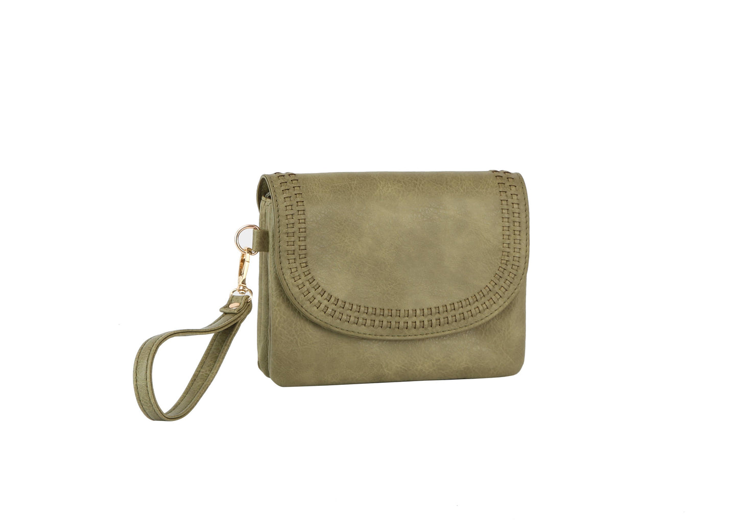 HR CORP - Metro Muse front flap whip-stitching detailed crossbody bag