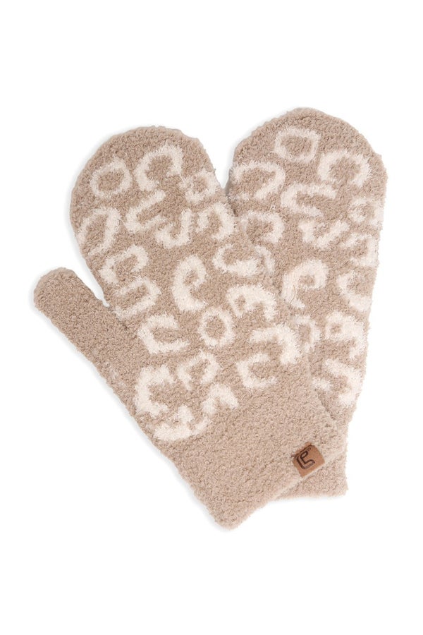 Comfy Luxe Leo Print Mittens