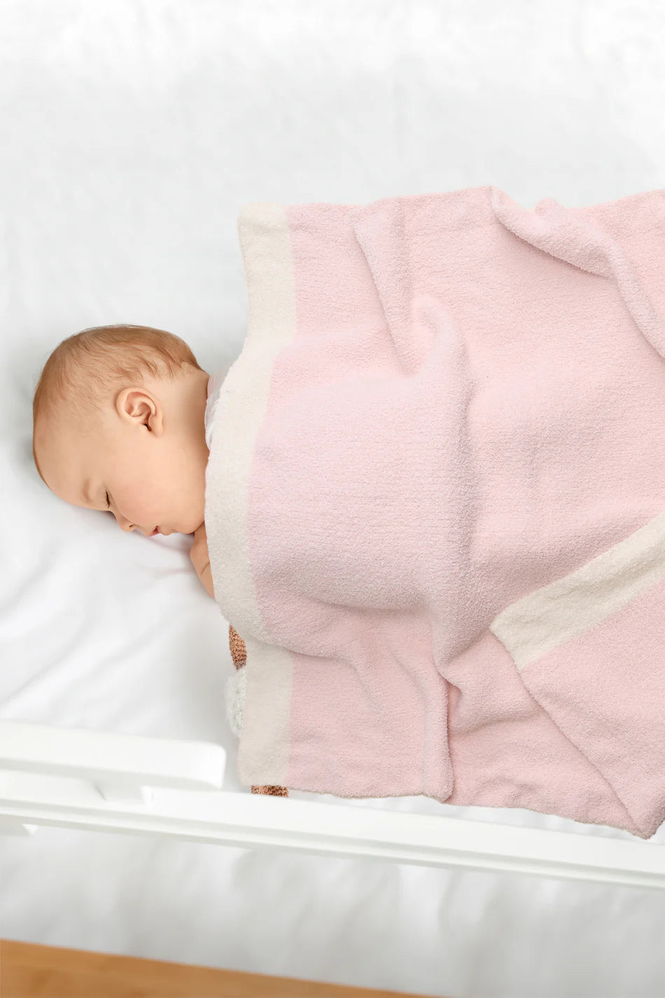 Comfy Luxe Children's Knit Blanket, Solid, Pink (SHIPS IN 1-2 WEEKS)