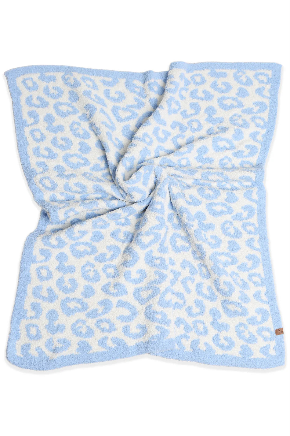 Comfy Luxe Children's Knit Blanket, OG Leo, Blue (SHIPS IN 1-2 WEEKS)