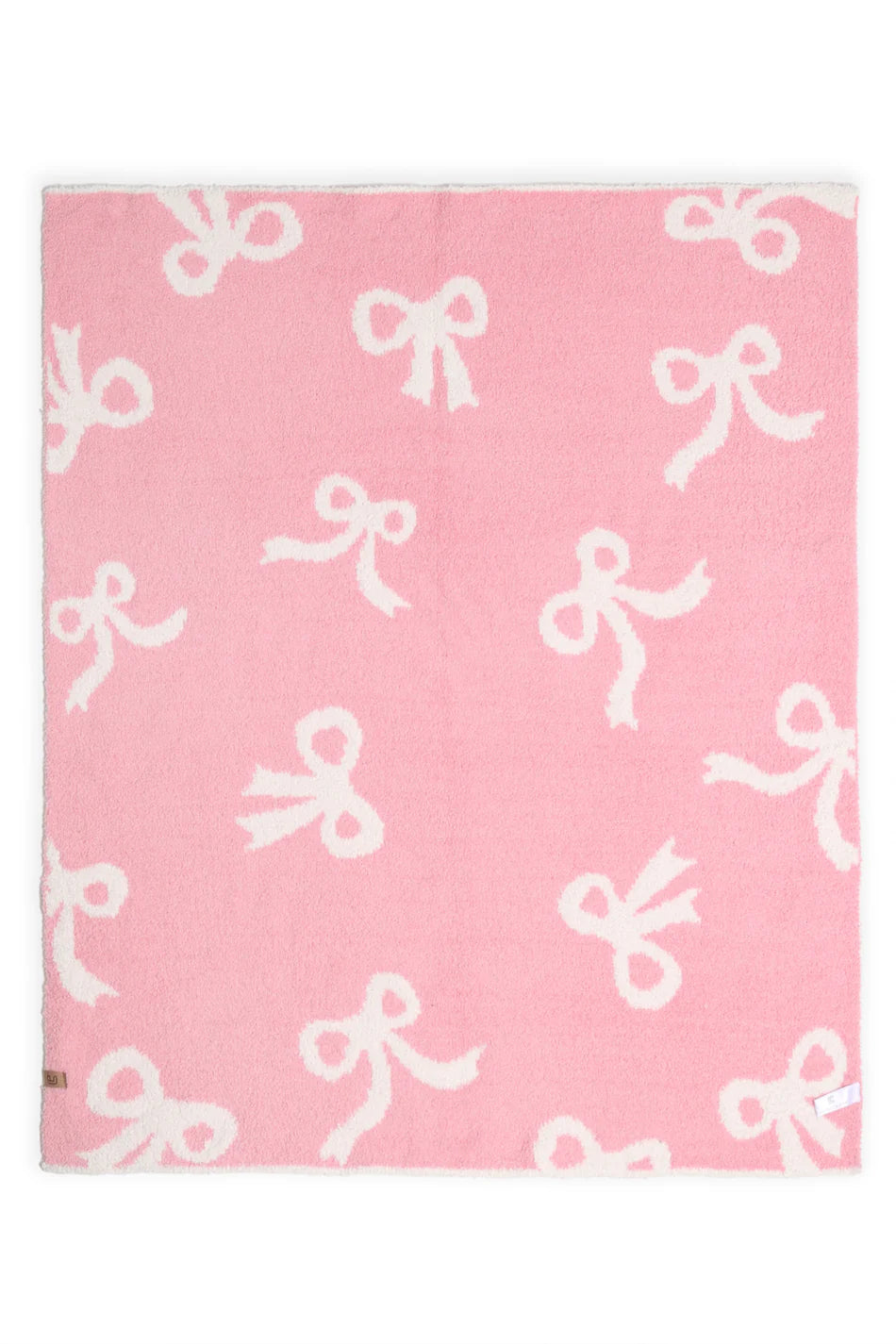 Comfy Luxe Children's Knit Blanket, Coquette Bow, Pink (SHIPS IN 1-2 WEEKS)