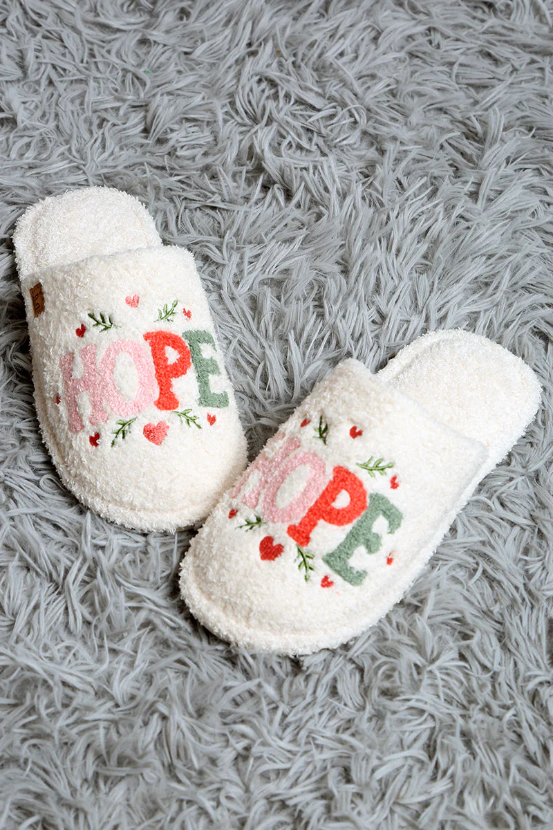 Comfy Luxe, Closed Toe Slippers, Hope (SHIPS IN 1-2 WEEKS)
