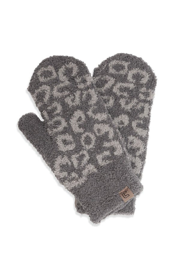 Comfy Luxe Leo Print Mittens