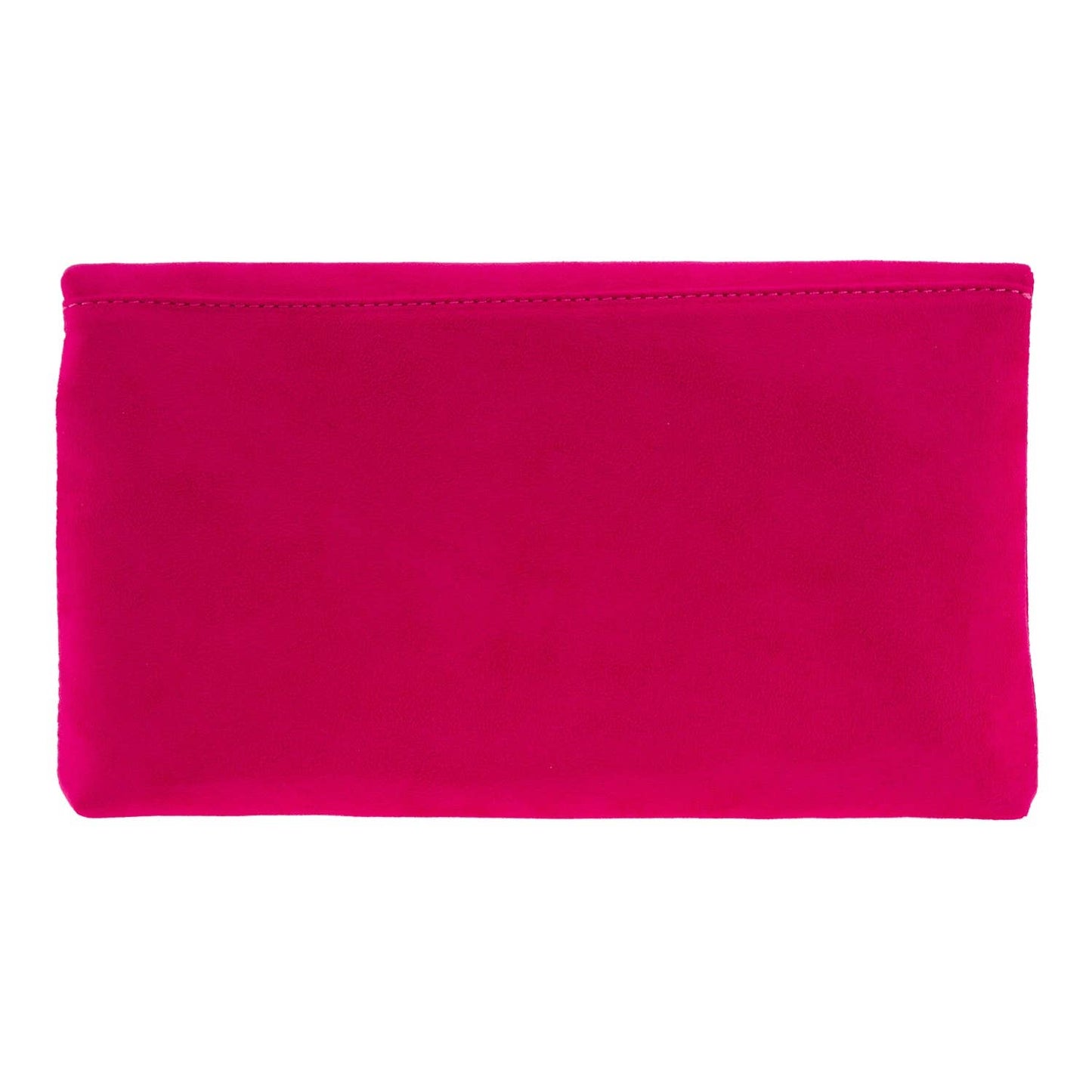 JNBFASHION.COM - Faux Micro Suede Foldover Clutch