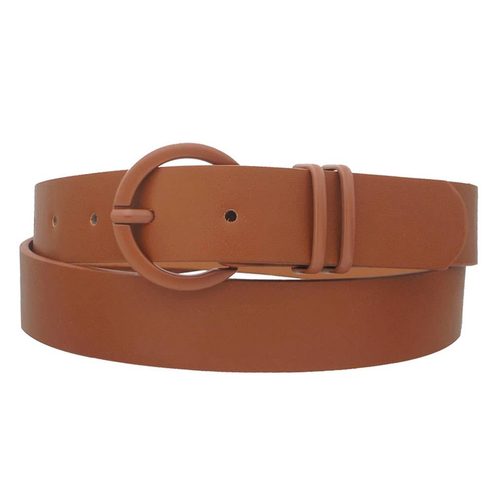 anbfashion - COLOR COATED CIRCLE LOOP BUCKLE BELT IW-28898