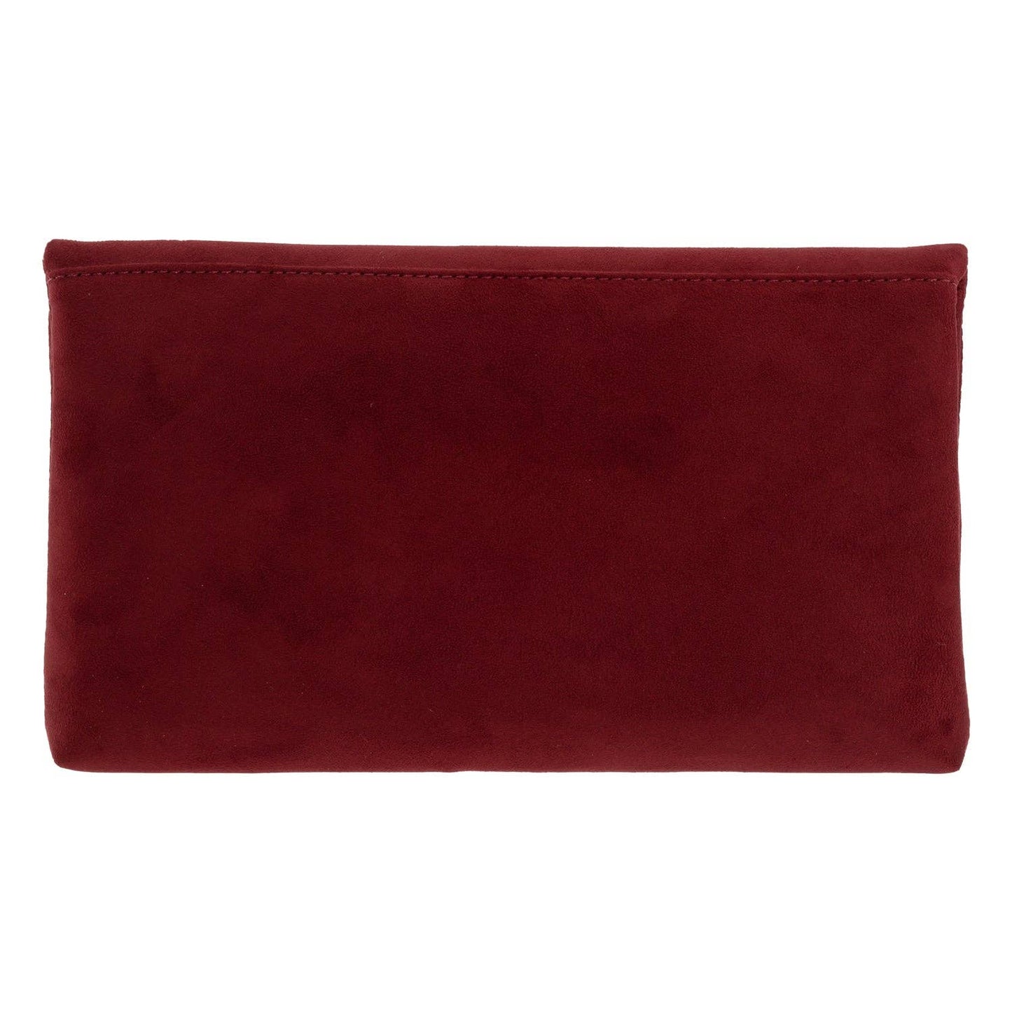 JNBFASHION.COM - Faux Micro Suede Foldover Clutch