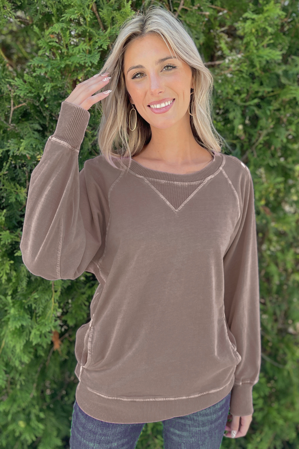 Forever Shine Top, Brown