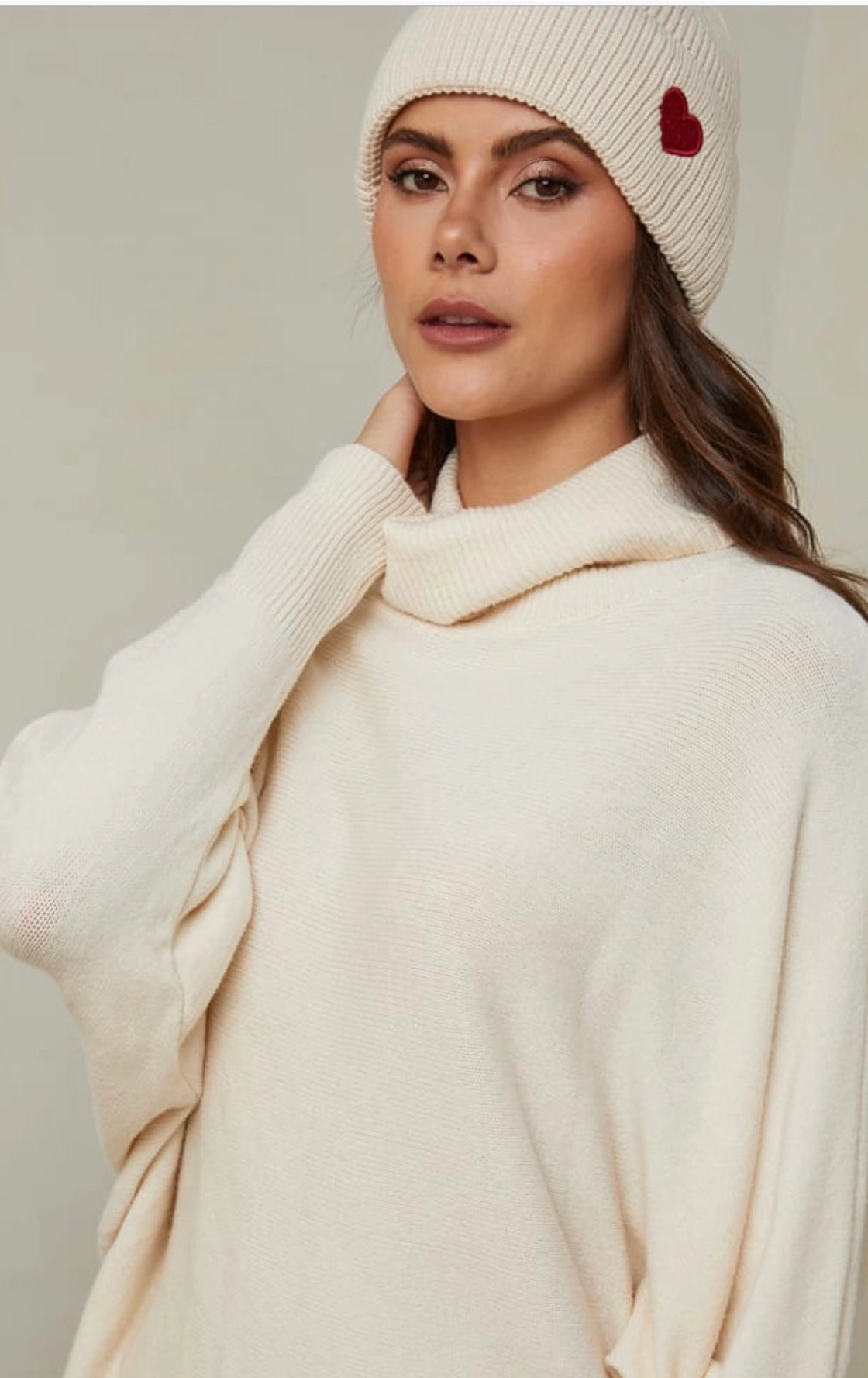 THE PERFECT CASHMERE BLEND TURTLENECK SWEATER, Ivory (SHIPS IN 2-3 WEEKS)