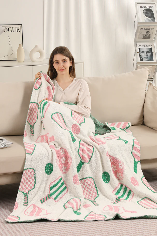 Comfy Luxe Solid Knit Blanket, Pickleball (SHIPS IN 1-2 WEEKS)