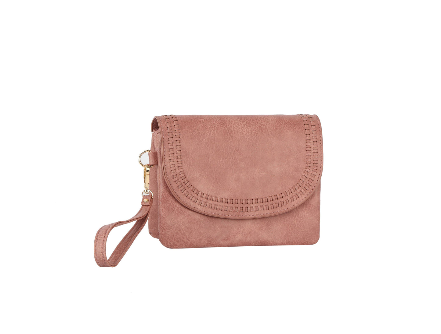 HR CORP - Metro Muse front flap whip-stitching detailed crossbody bag