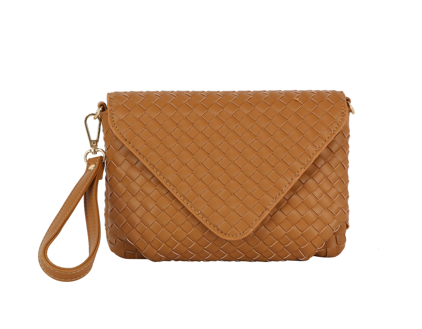 HR CORP - Ecostitch woven envelope clutch crossbody bag