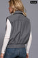 Active USA - Notched Collar Soft Felt Zip Up Vest