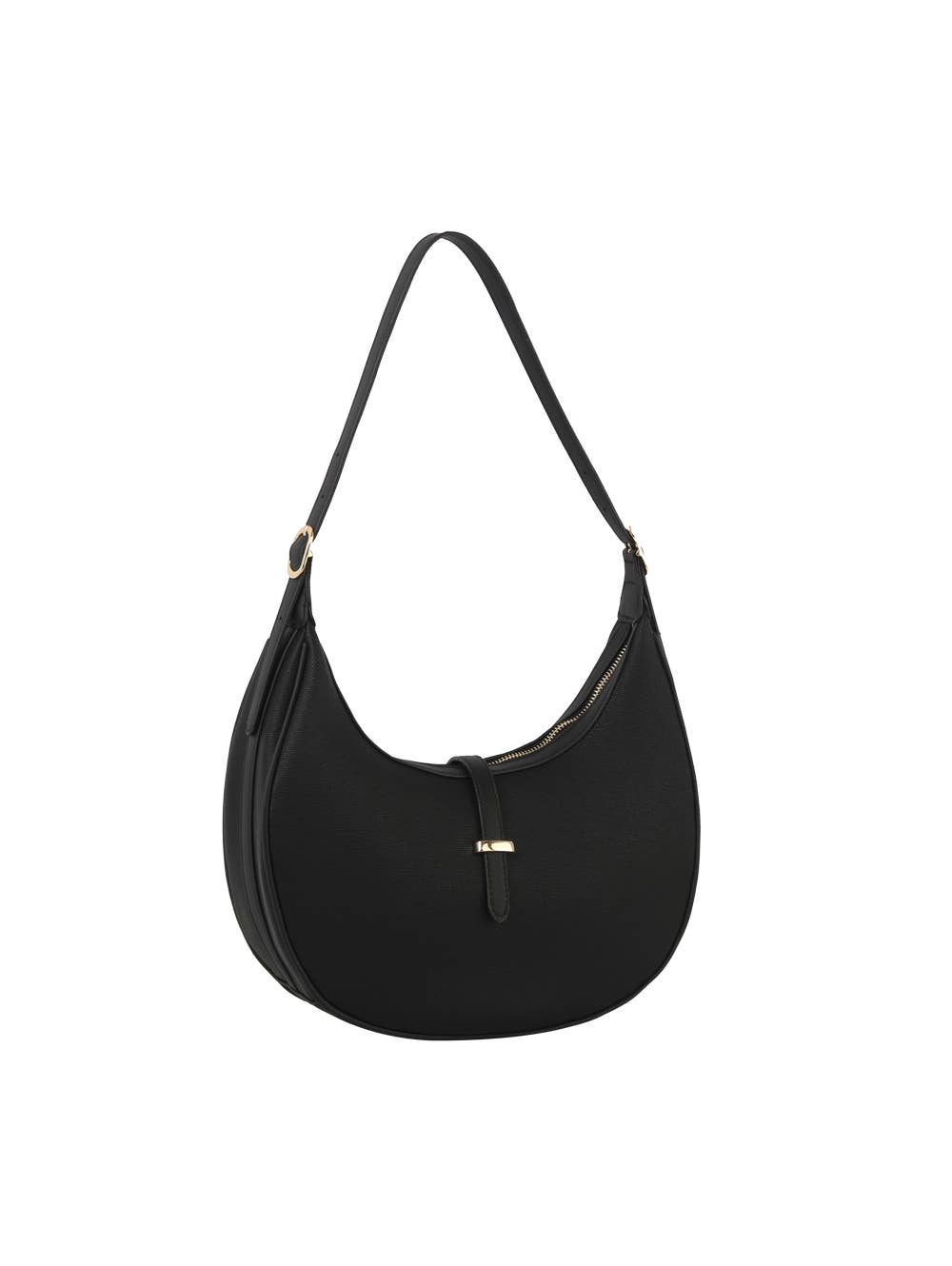 HR CORP - Calin collection Canvas Vegan Leather Crescent Shoulder bag
