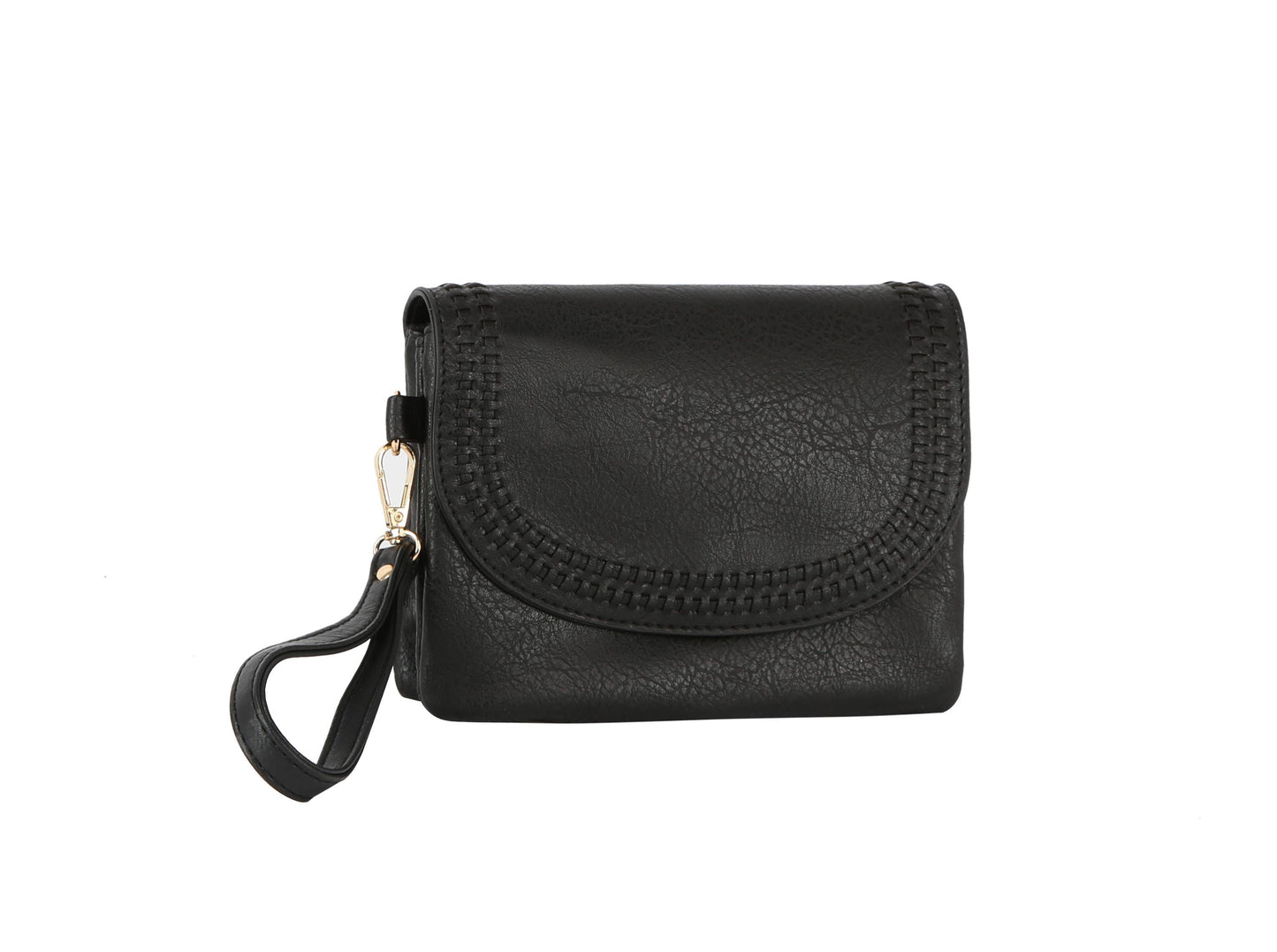 HR CORP - Metro Muse front flap whip-stitching detailed crossbody bag