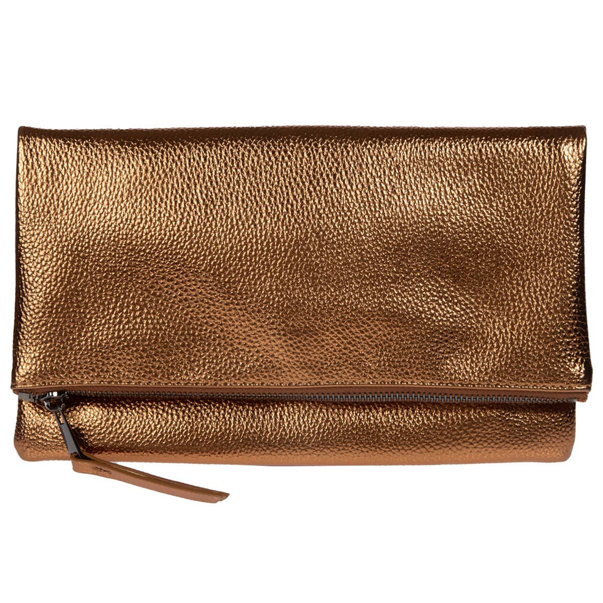 JNBFASHION.COM - Women's Vegan Leather Zipper Foldover Clutch Purse with Tass