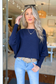 THE PERFECT CASHMERE BLEND SWEATER, Navy (IN STOCK!)