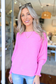 THE PERFECT CASHMERE BLEND SWEATER, Lt Fuchsia  (IN STOCK!)