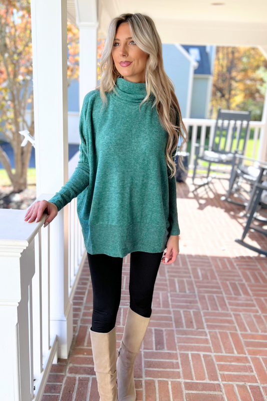 Wish You Were Here Tunic, Dk Green  (SHIPS IN 1-2 WEEKS) Dk Green