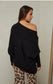 LÉA & LUC - ASYMETRICAL CASHMERE BLEND SWEATER (SHIPS IN 3-4 WEEKS)