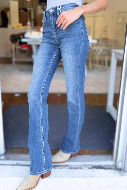 VERVET by FLYING MONKEY - HIGH RISE STRETCH SLIM BOOTCUT JEANS