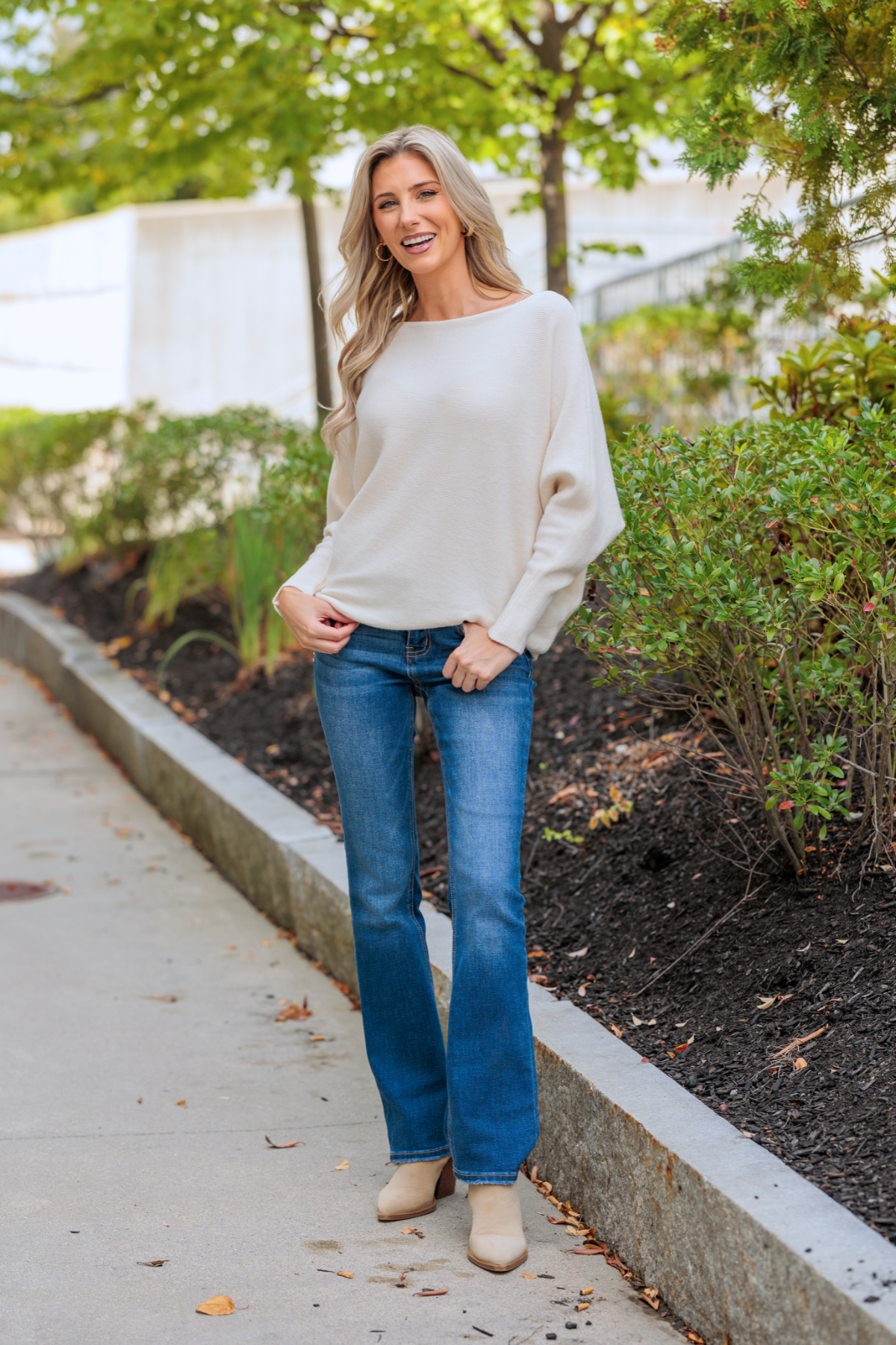 THE PERFECT CASHMERE BLEND SWEATER, Ivory (IN STOCK!)