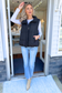 Blu Pepper - SOLID ZIP UP PUFFER VEST, BLACK