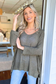 ADORA - Loose Fit V-Neck Boyfriend Sweater, Olive