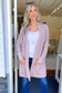 Mak - Stylish Drape Jacket w/ Two Pockets Sweater Cardigan