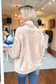 Faux Fur Half Zip Pocket Pullover, Ash Mocha