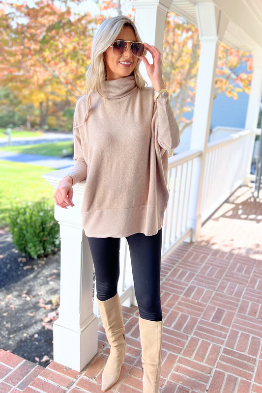 Wish You Were Here Tunic, Lt Mocha (SHIPS IN 1-2 WEEKS) Lt Mocha