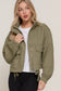 42P - Long Sleeve High Neck Short Twill Jacket
