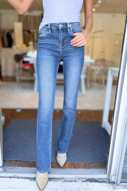VERVET by FLYING MONKEY - HIGH RISE STRETCH SLIM BOOTCUT JEANS