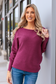 THE PERFECT CASHMERE BLEND SWEATER, Plum  (IN STOCK!)