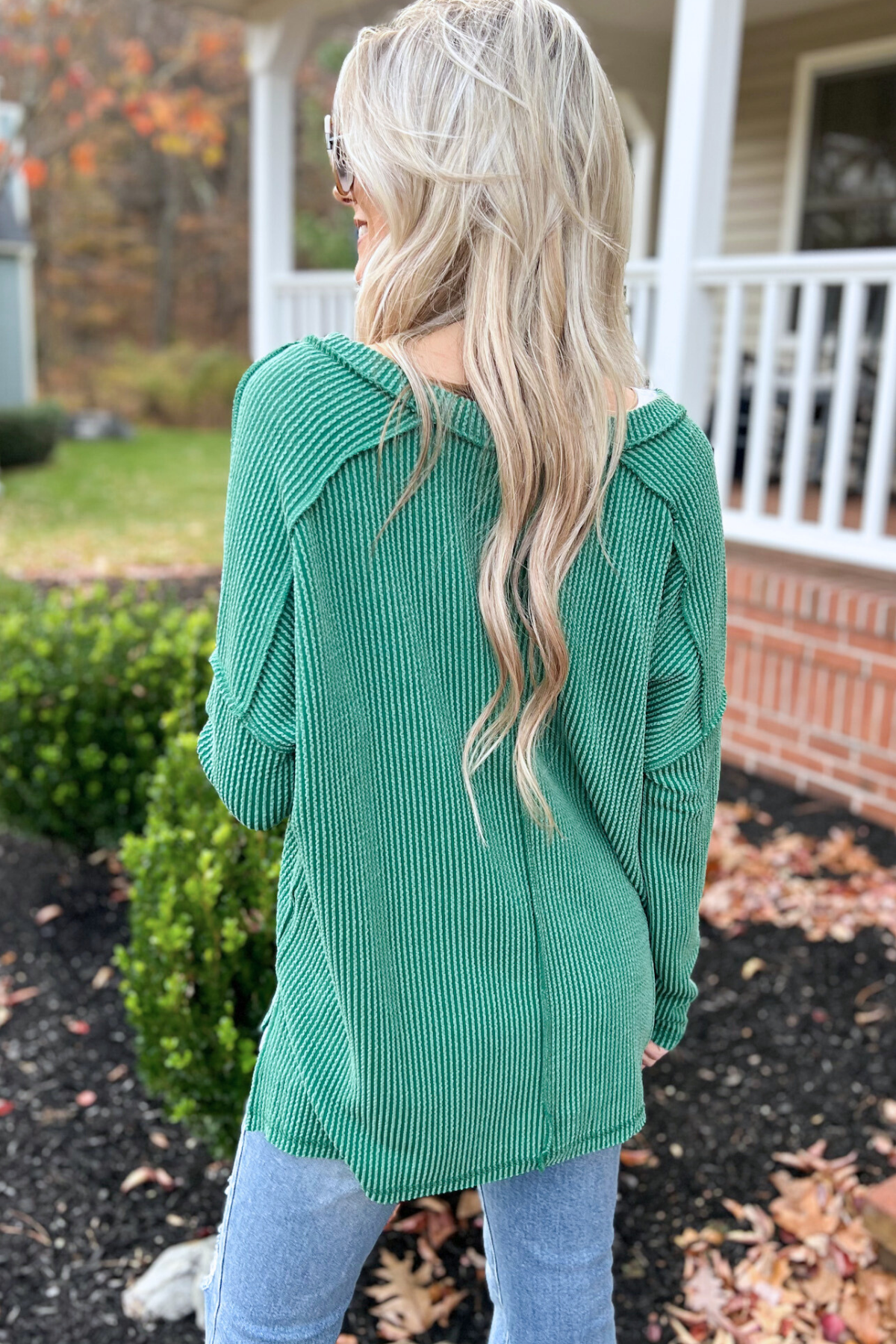 The Emily Corded Top, Green (SHIPS IN 2-3 WEEKS)