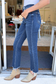 VERVET by FLYING MONKEY - HIGH RISE FRAYED HEM KICK FLARE JEANS T5414