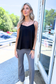 Active Basic | Active USA - Semi Flare Ponte Pants with Leather Belt